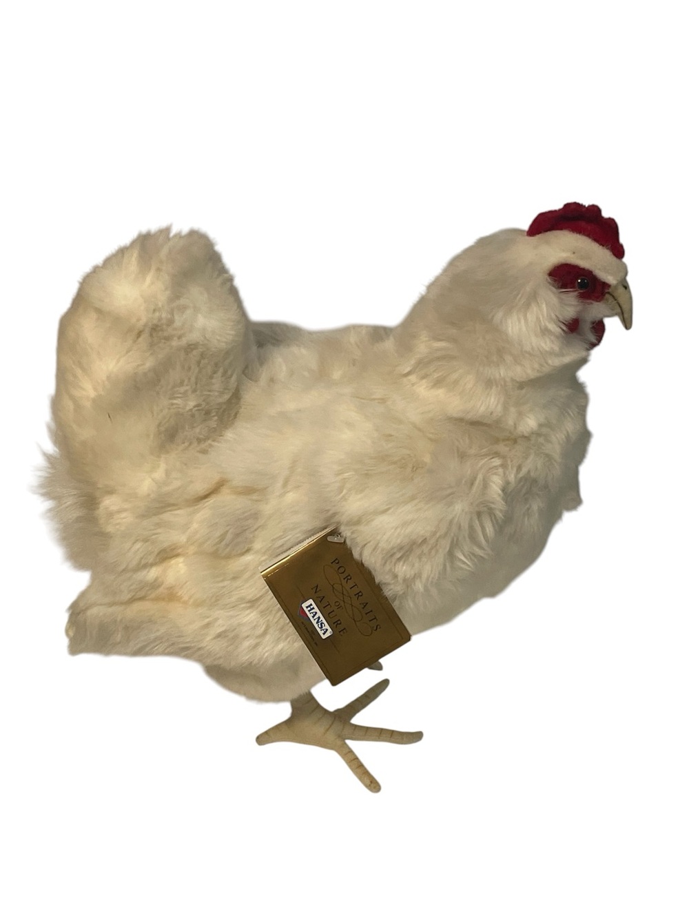 Hansa Creation Realistic White Hen 4172 Posable Plush Finely Handcrafted